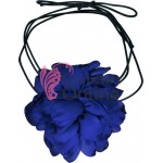 Floare cu snur pentru decor gat sau mana PRL51FF Albastru Intens